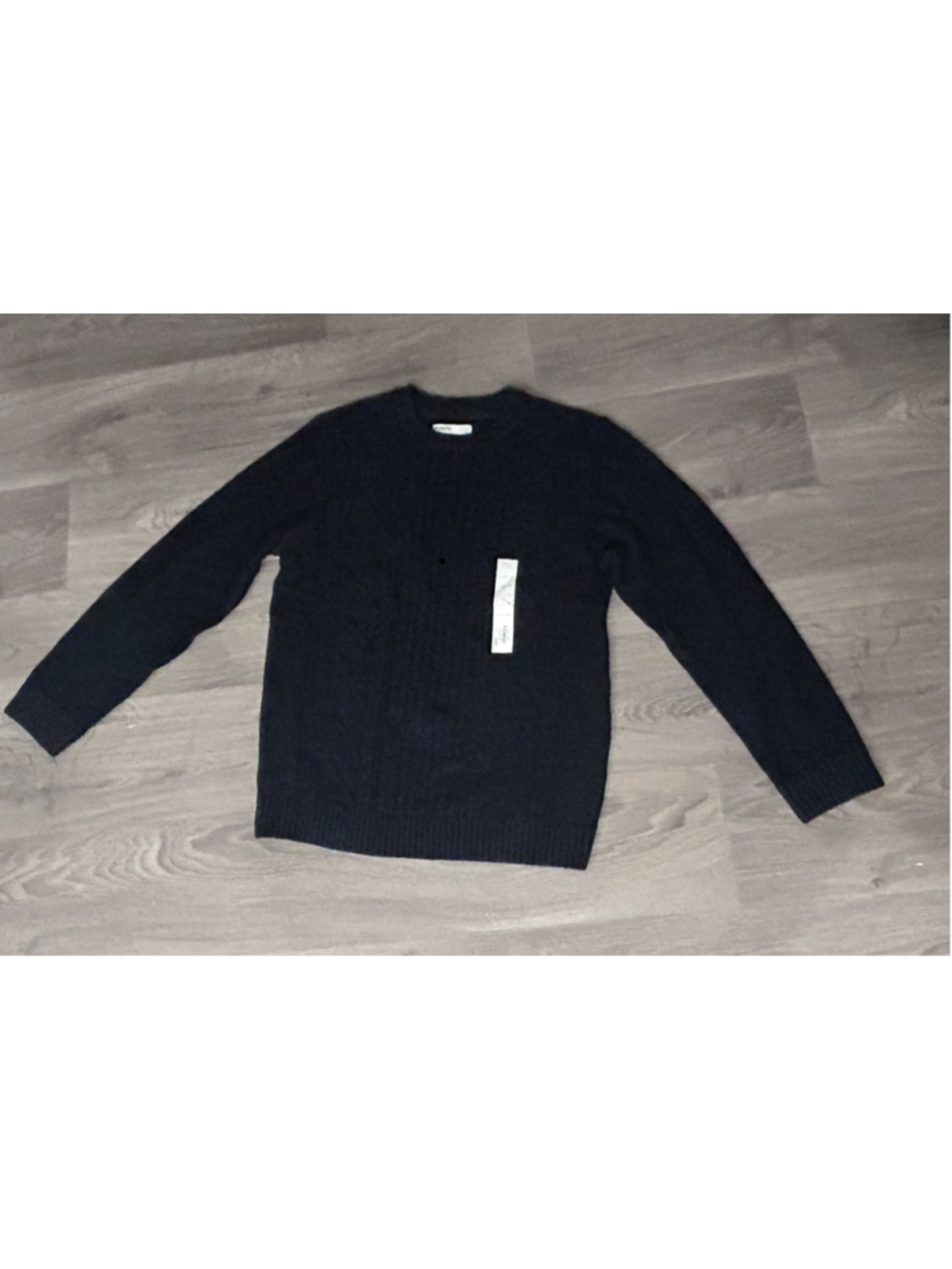 Boys Sonoma Navy Cable Knit Crewneck Sweater L (14-16)